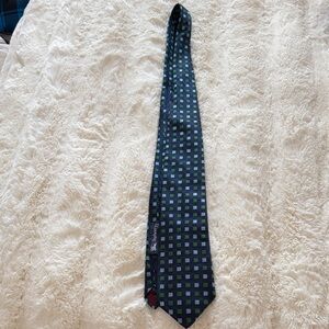Vintage silk Burberry Blue and Green Checkered Tie